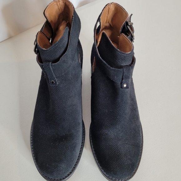 Tara M. Keegan Black Suede Leather Ankle Boots - Size 6 - 6.5 - Picture 7 of 15